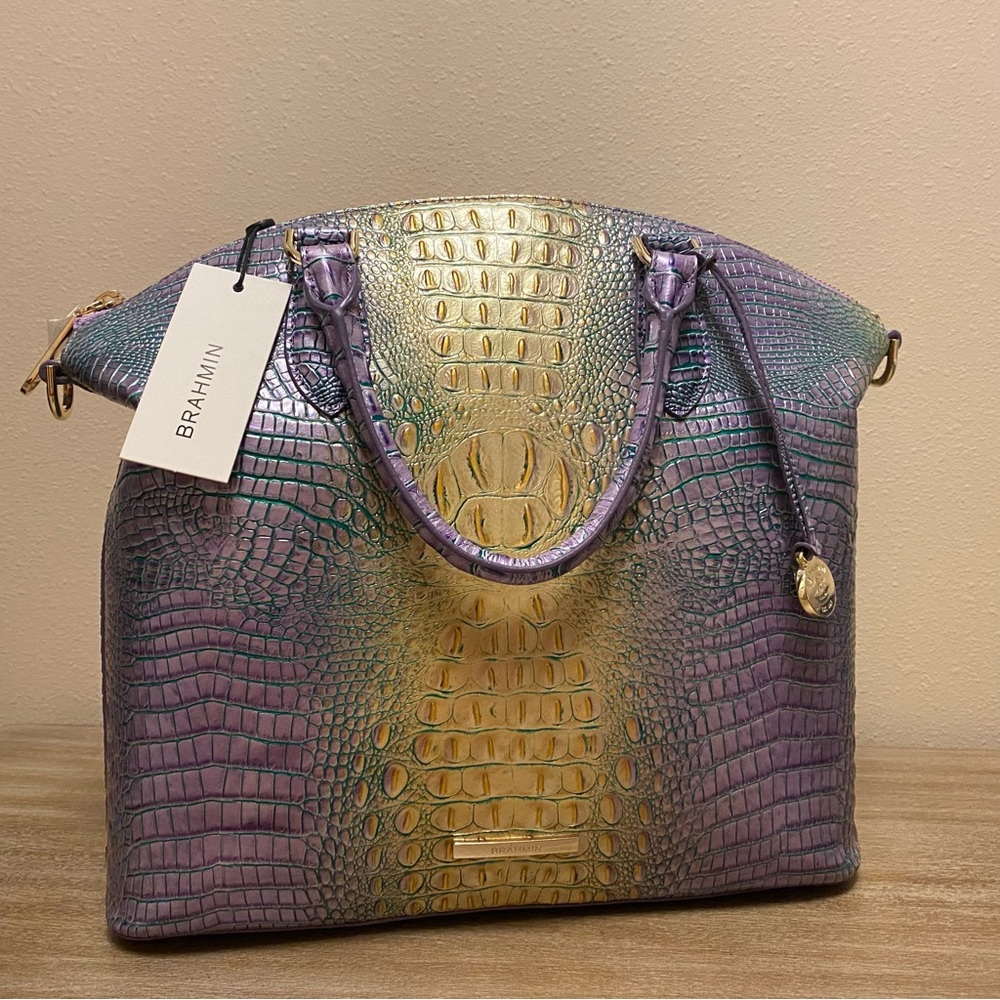 NWT Brahmin Large Duxbury Satchel Viola Ombré Mini Melbourne